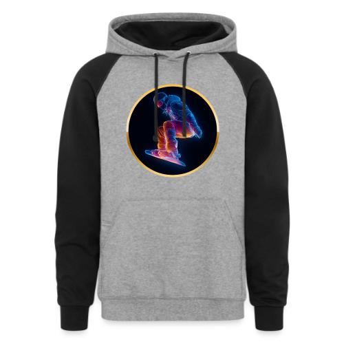 Snowboarding: Arctic Neon Leap - Unisex Colorblock Hoodie