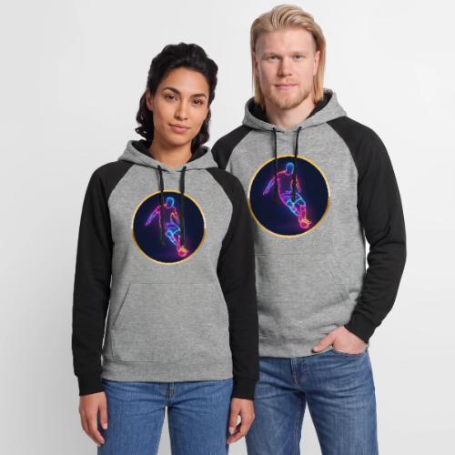 Soccer: Neon Golden Goal - Unisex Colorblock Hoodie