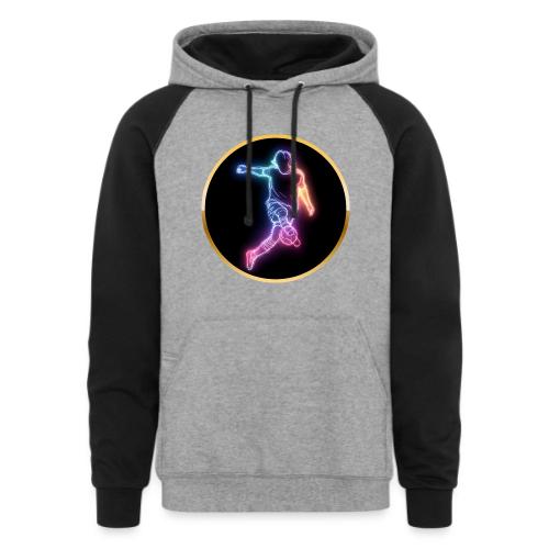 Soccer: Neon Goal Fusion - Unisex Colorblock Hoodie