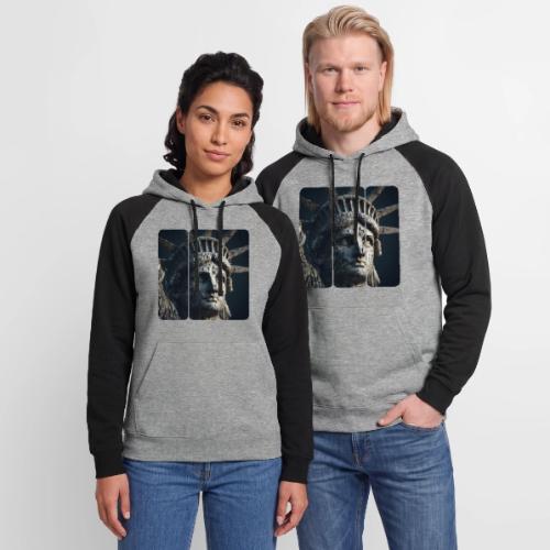 USA: Liberty in Shadows - Unisex Colorblock Hoodie