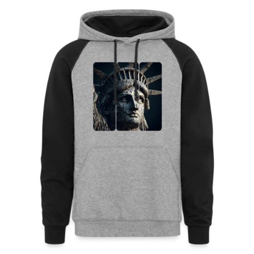 USA: Liberty in Shadows - Unisex Colorblock Hoodie