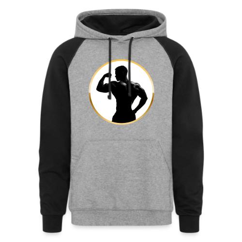 Bodybuilder: Classic Flex Emblem - Unisex Colorblock Hoodie