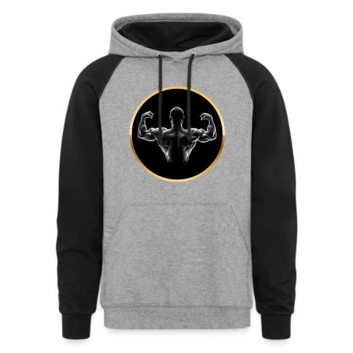 Bodybuilding: Golden Back Power - Unisex Colorblock Hoodie