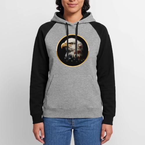 America: Golden Freedom Crest - Unisex Colorblock Hoodie