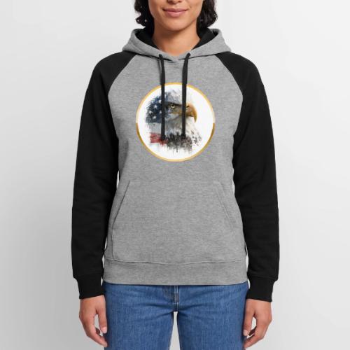 USA: Patriot Wing Emblem - Unisex Colorblock Hoodie