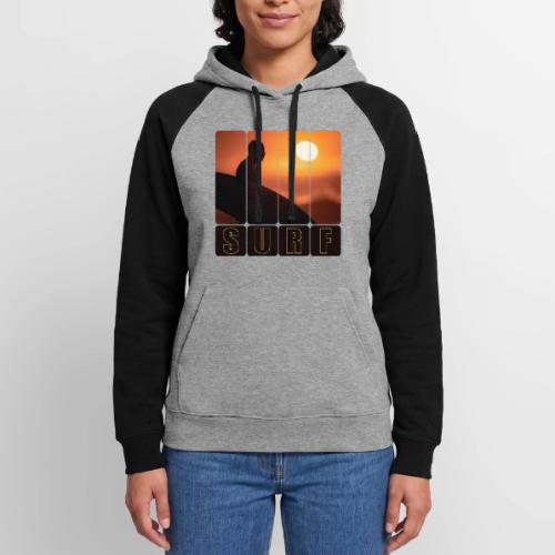 Surfing: Sunset Surf Panels - Unisex Colorblock Hoodie