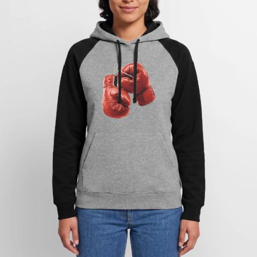 Boxing: Hanging Gloves Icon - Unisex Colorblock Hoodie