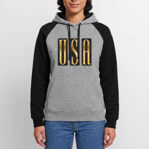 USA Gold Monolith - Unisex Colorblock Hoodie