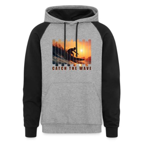 Surfing: Catch the Wave - Unisex Colorblock Hoodie
