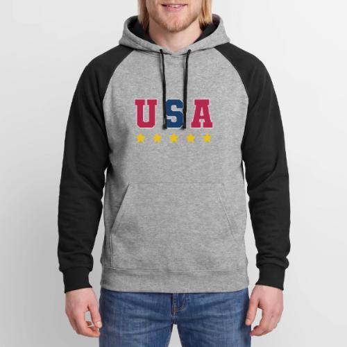 USA Varsity Stars - Unisex Colorblock Hoodie