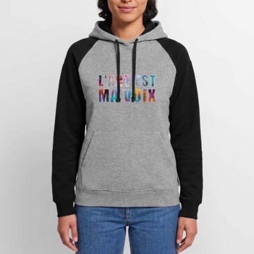 Art is my voice - Unisex Colorblock Hoodie
