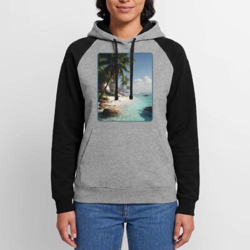 Tropical Beach Paradise Palm Design - Unisex Colorblock Hoodie