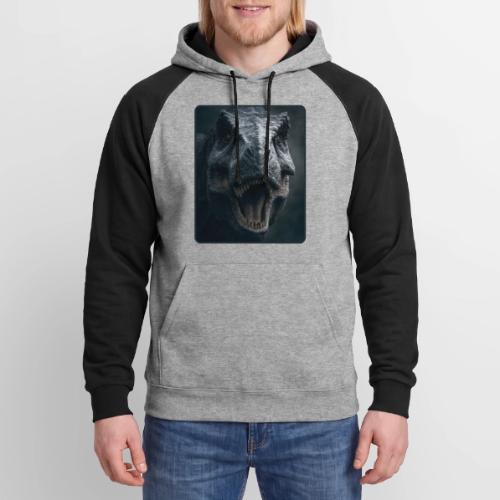 T Rex Cinematic Close-Up Design - Unisex Colorblock Hoodie