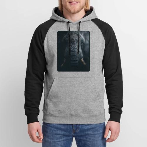 Shadow Elephant Intense Eyes Design - Unisex Colorblock Hoodie