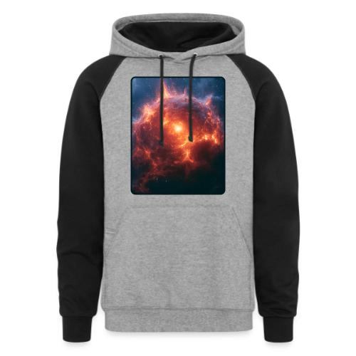 Exploding Supernova Space Art - Unisex Colorblock Hoodie