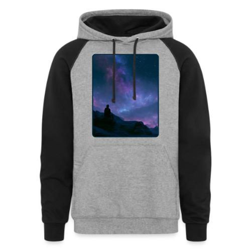 Stargazer Nebula Night Sky Art - Unisex Colorblock Hoodie