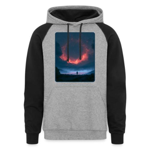 Supernova Reflection Space Scene - Unisex Colorblock Hoodie