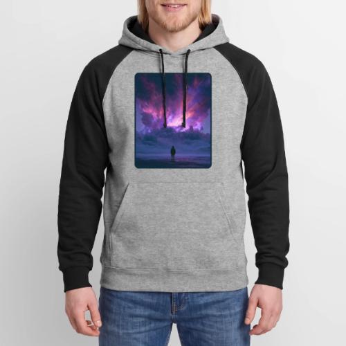 Cosmic Supernova Night Design - Unisex Colorblock Hoodie