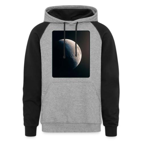 Crescent Moon Celestial Artwork - Unisex Colorblock Hoodie