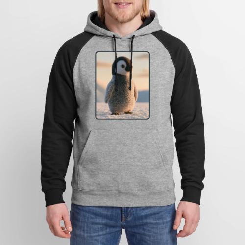 Cute Penguin Chick Sunrise Design - Unisex Colorblock Hoodie
