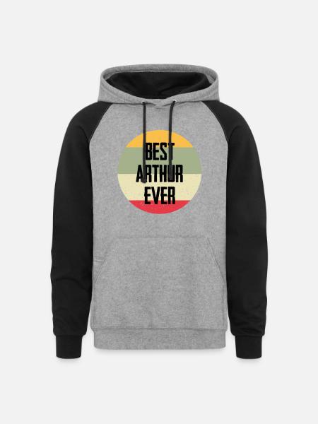 Best Arthur Ever - Unisex Colorblock Hoodie - heather gray/black
