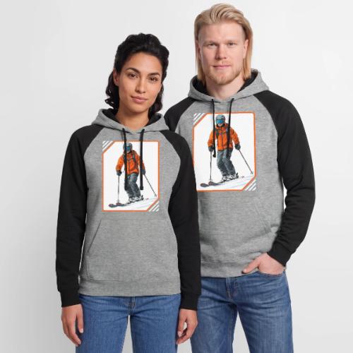 Skiing Thrill Ride - Unisex Colorblock Hoodie