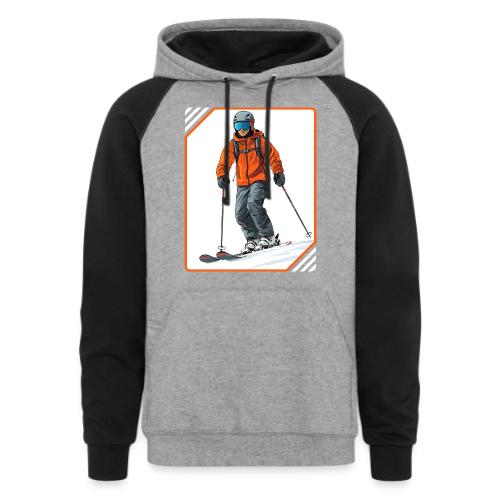 Skiing Thrill Ride - Unisex Colorblock Hoodie