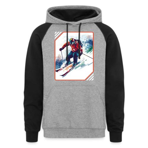 Skiing is Life - Unisex Colorblock Hoodie