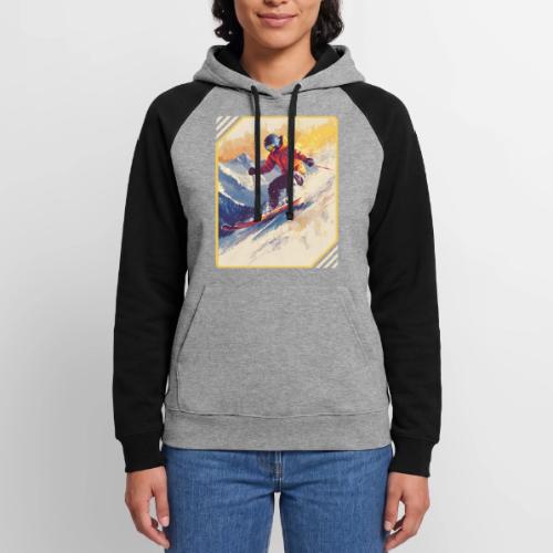 Skiing Through Snow Dreams - Unisex Colorblock Hoodie