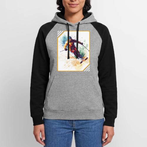 Winter Skiing Escape - Unisex Colorblock Hoodie