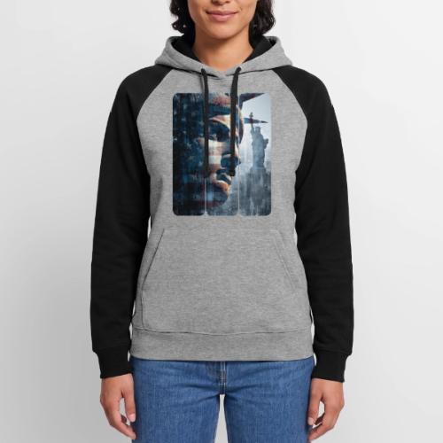 USA: Liberty in Three Visions - Unisex Colorblock Hoodie