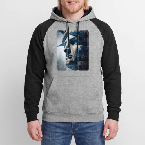 USA: Urban Liberty Triptych - Unisex Colorblock Hoodie