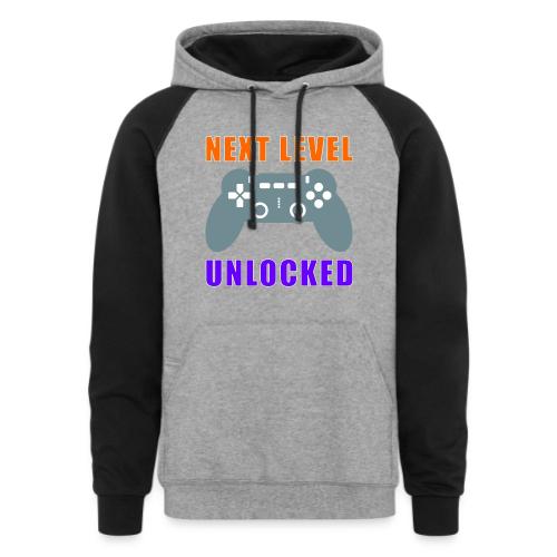 Next Level Unlocked Gamer Design - Unisex Colorblock Hoodie
