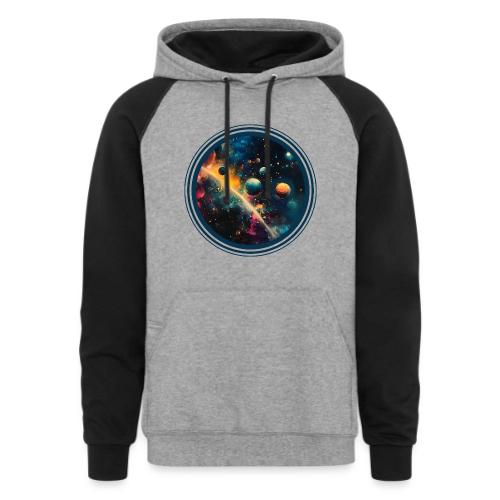 Painted Planetscape - Unisex Colorblock Hoodie