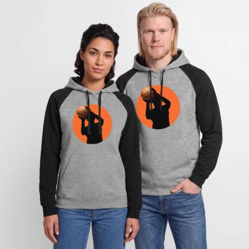 Basketball: Focused Precision - Unisex Colorblock Hoodie