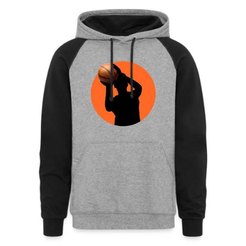 Basketball: Focused Precision - Unisex Colorblock Hoodie