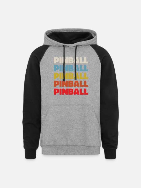 Pinball - Unisex Colorblock Hoodie - heather gray/black