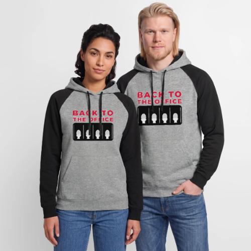 Back to the Office Satire Design - Unisex Colorblock Hoodie