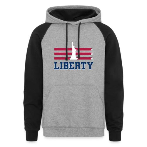 USA: Stars of Liberty - Unisex Colorblock Hoodie