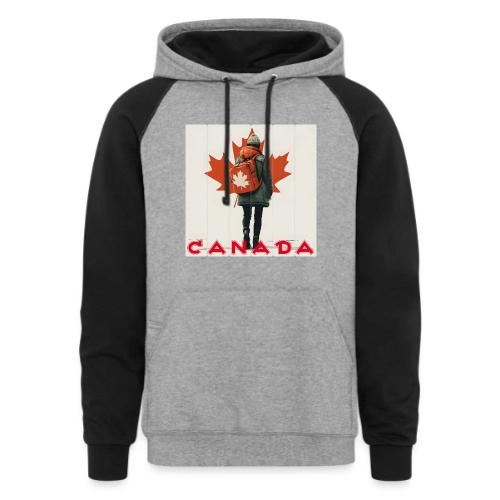 Canada: Proud Canadian Woman - Unisex Colorblock Hoodie
