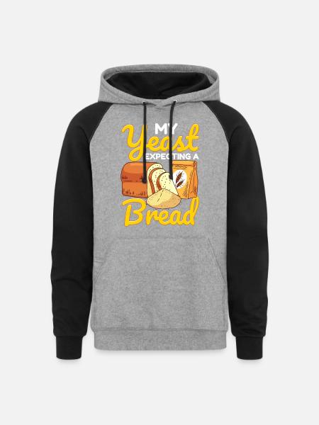 Bread Baking Bread Maker - Unisex Colorblock Hoodie - heather gray/black