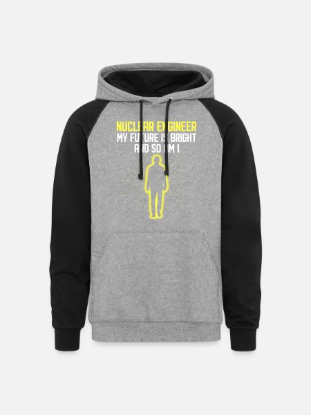 Nuclear Power Plant - Unisex Colorblock Hoodie - heather gray/black