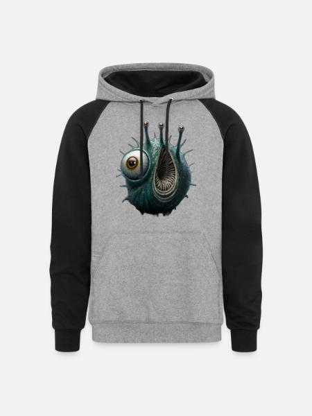 Fantastic Planet - Unisex Colorblock Hoodie - heather gray/black