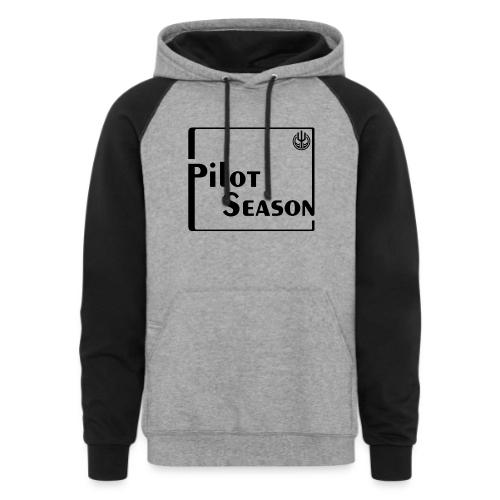 Pilot Season - Black - Unisex Colorblock Hoodie