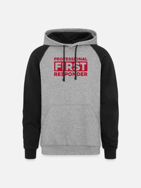 Emt Paramedic - Unisex Colorblock Hoodie - heather gray/black