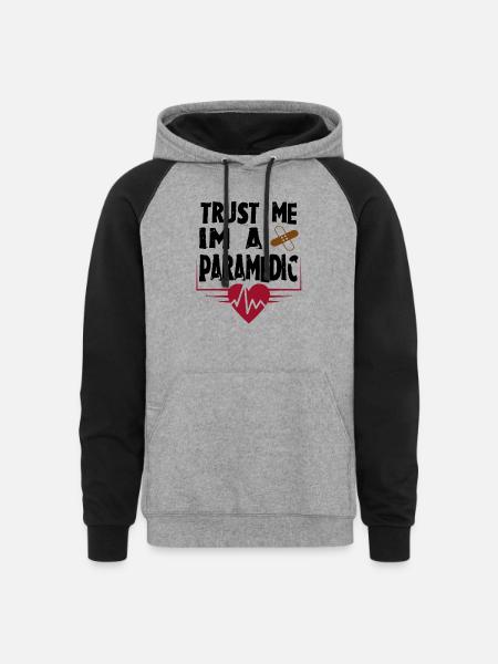 Paramedic - Unisex Colorblock Hoodie - heather gray/black