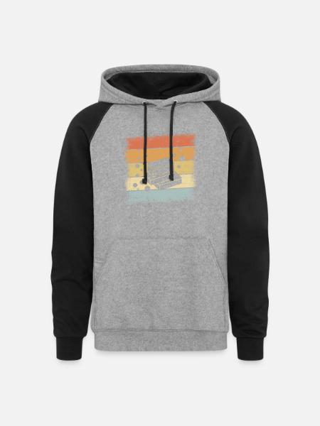Making Soap - Unisex Colorblock Hoodie - heather gray/black