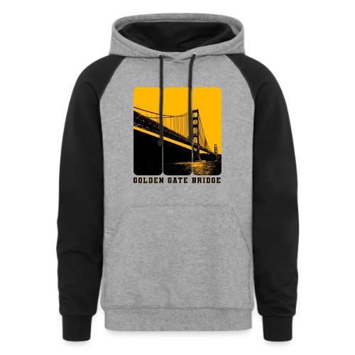 Golden Gate Bold Icon - Unisex Colorblock Hoodie