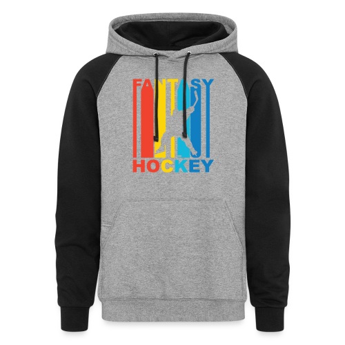 Hockey Silhouette Fantasy Sports T-Shirt - Unisex Colorblock Hoodie