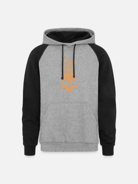 Electric Guitar - Unisex Colorblock Hoodie - heather gray/black